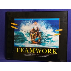 Framed Motivational Poster "Teamwork", 30 x 24
